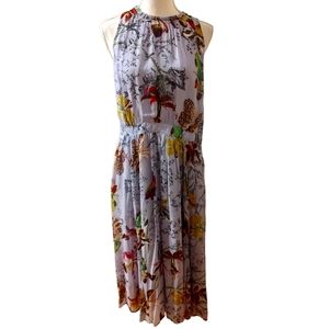 Size 14 by Anthropologie lavender floral sleeveless maxi dress